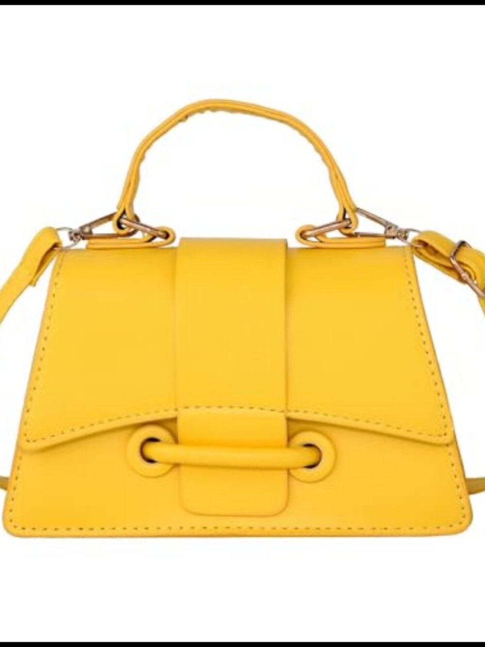 Mini Top Handle Handbag PU Leather Detachable Strap Crossbody Purse
